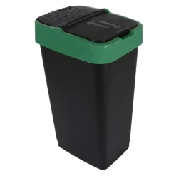 Abfalleimer Mit Schwingdeckel 60L Grun
