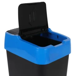 Abfalleimer Mit Schwingdeckel 60L Blau
