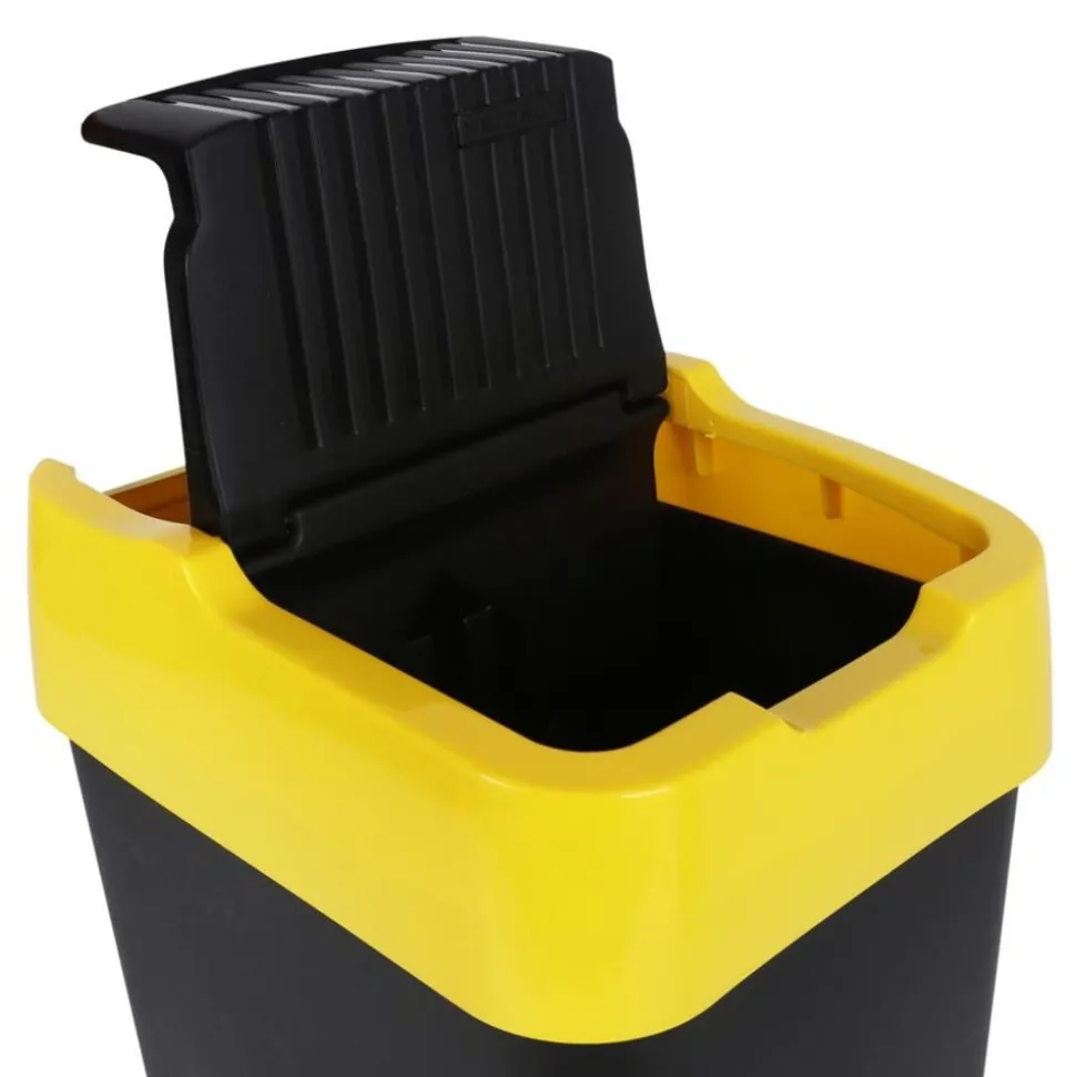 Abfalleimer Mit Schwingdeckel 60L Gelb