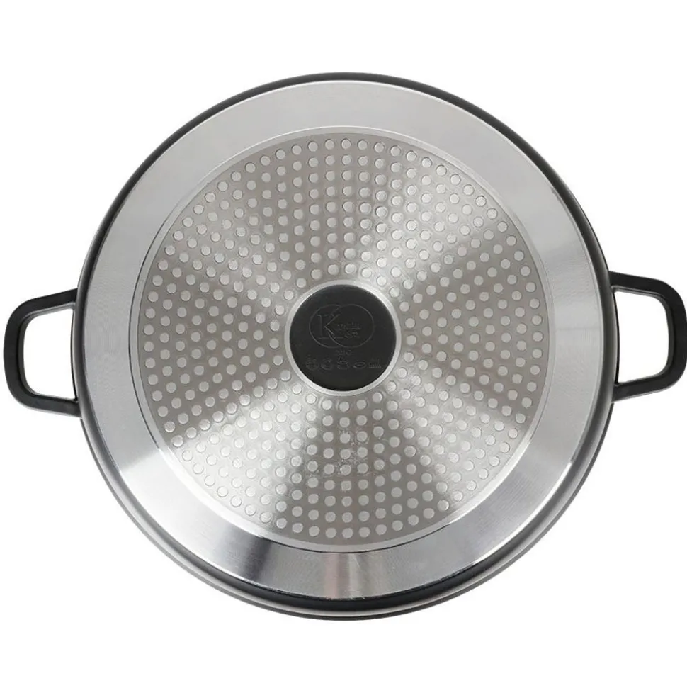 Aluguss-Servierpfanne Mit Glasdeckel Und Aromaknopf 32Cm