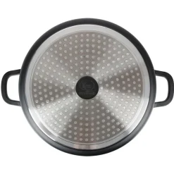 Aluguss-Servierpfanne Mit Glasdeckel Und Aromaknopf 28Cm