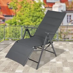 Alu-Relaxsessel 58X72X112Cm Anthrazit