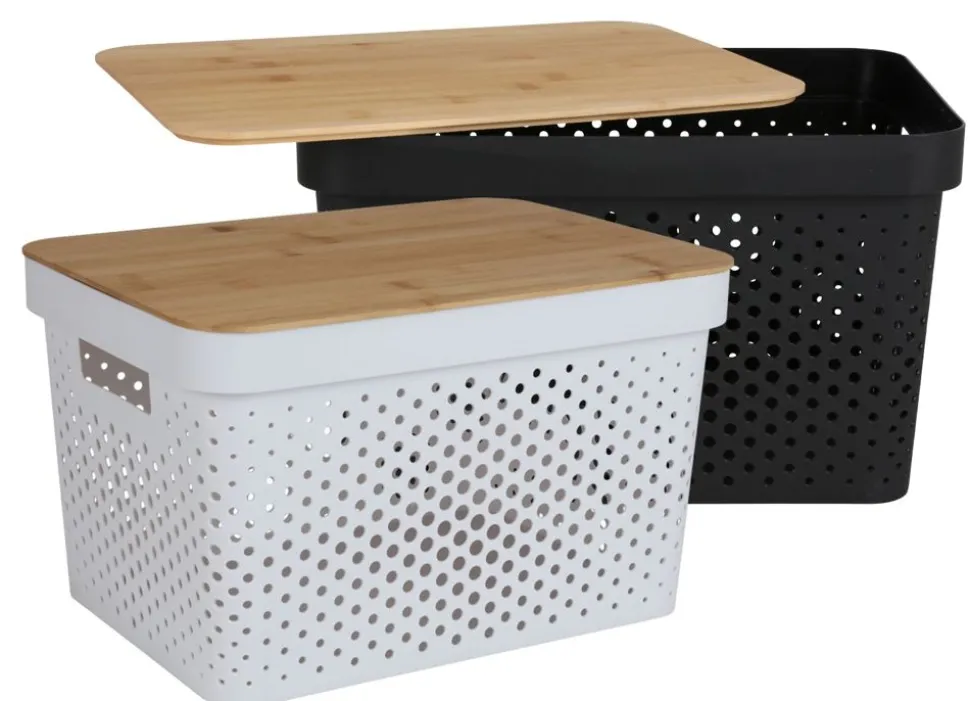 Aufbewahrungsbox Mit Bambus-Deckel 17L