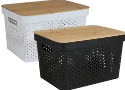 Aufbewahrungsbox Mit Bambus-Deckel 17L
