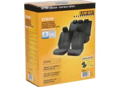Autositzbezug Stripe Komplettset Schwarz