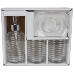 Badezimmer-Set Aus Glas 4-Teilig