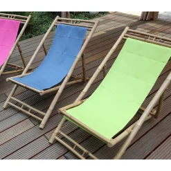 Bamboo Relax-Liegestuhl Grun