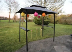 Bbq Grill-Pavillon Mit 2 Ablageflachen Anthrazit
