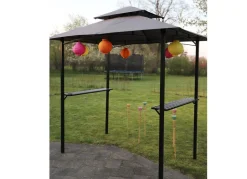 Bbq Grill-Pavillon Mit 2 Ablageflachen Anthrazit