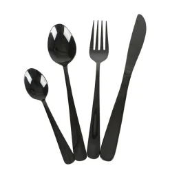 Besteck Aus Edelstahl 16-Teiliges Set Schwarz