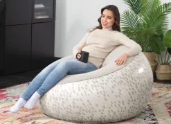 Bestway #75052 Aufblasbarer Sessel Inflate-A-Chair Grau Mit Print