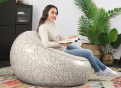 Bestway #75052 Aufblasbarer Sessel Inflate-A-Chair Grau Mit Print