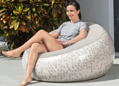 Bestway #75052 Aufblasbarer Sessel Inflate-A-Chair Grau Mit Print