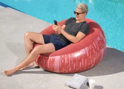 Bestway #75052 Aufblasbarer Sessel Inflate-A-Chair Rot Mit Print