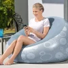 Bestway #75052 Aufblasbarer Sessel Inflate-A-Chair Blau Mit Print