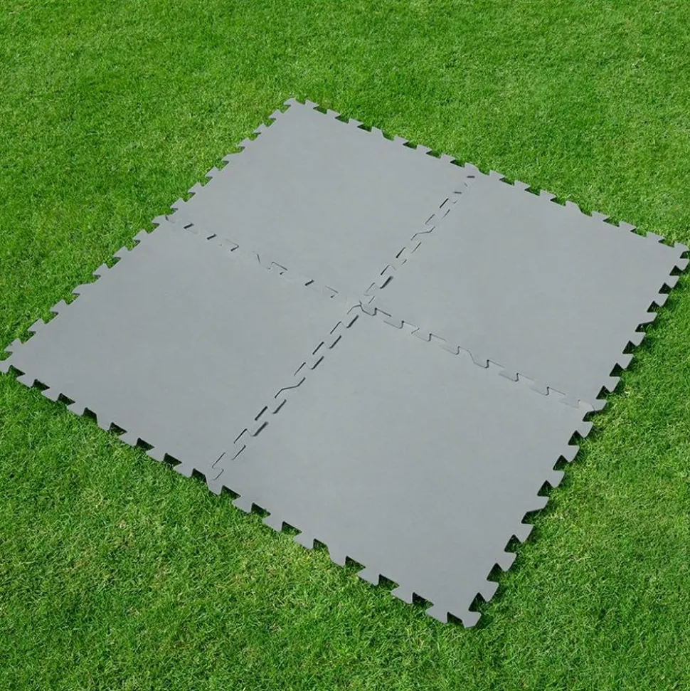 Bestway #58639 Bodenschutzplatten Fur Aufstellpools 50X50Cm 9Er-Set Grau