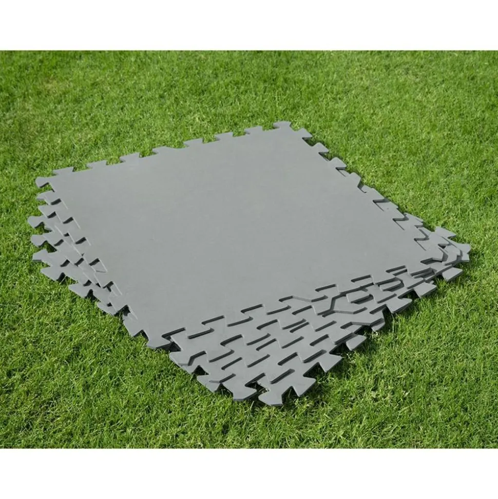Bestway #58639 Bodenschutzplatten Fur Aufstellpools 50X50Cm 9Er-Set Grau