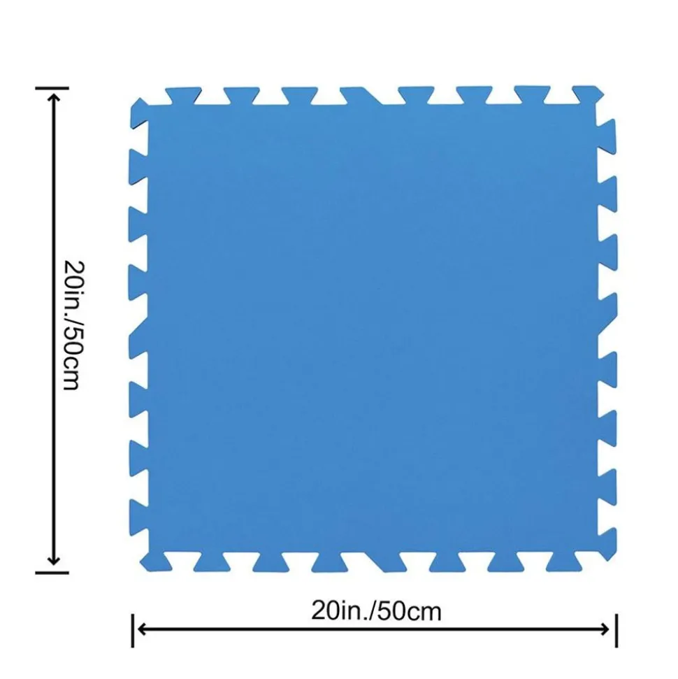 Bestway #58220 Bodenschutzplatten Fur Aufstellpools 50X50Cm 9Er-Set Blau