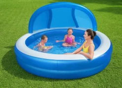 Bestway #54337 Family Pool Summer Days Mit Sonnenschutzdach 241X140Cm