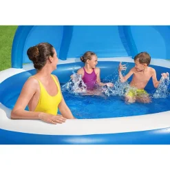 Bestway #54337 Family Pool Summer Days Mit Sonnenschutzdach 241X140Cm