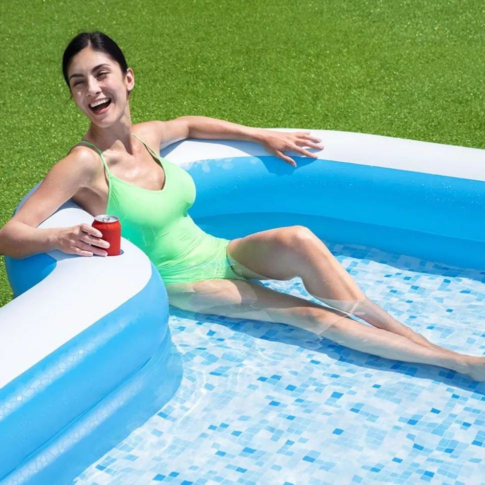 Bestway #54321 Family Pool Sunsational Mit 2 Getrankehaltern 305X46X274Cm