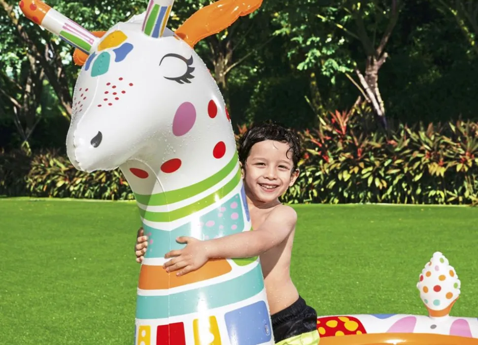 Bestway #53089 Planschbecken Groovy Giraffe 266X157X127Cm