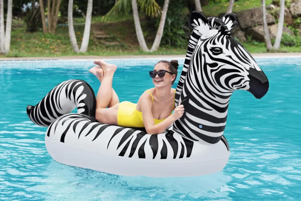 Bestway #41406 Schwimmtier Zebra Mit Led-Beleuchtung 246X104X122Cm