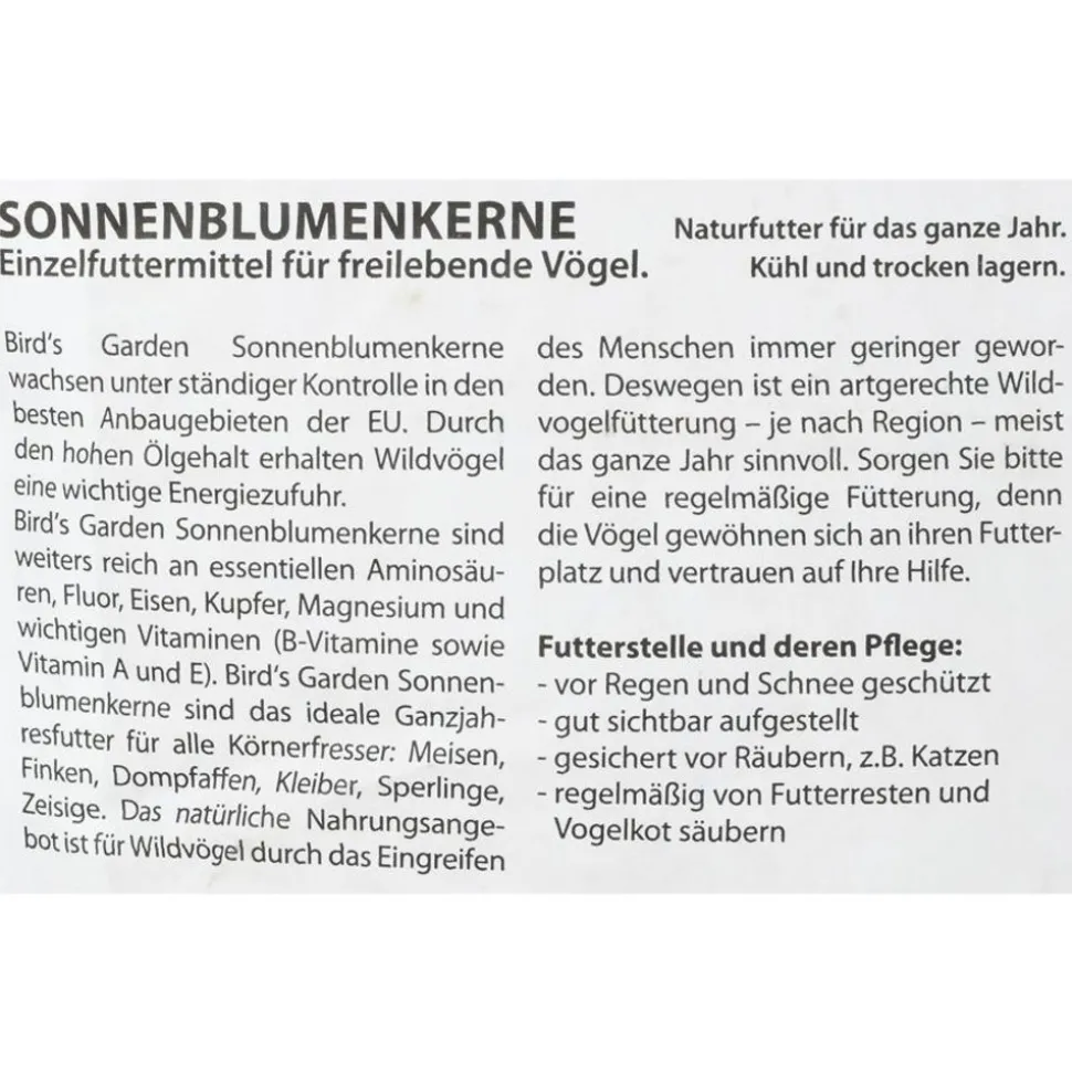 Bird'S Garden Sonnenblumenkerne 10Kg