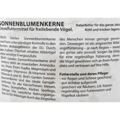 Bird'S Garden Sonnenblumenkerne Schwarz 10Kg