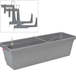 Blumenkasten-Set Extra Line 59Cm Steingrau