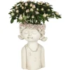 Blumentopf Madchen Mit Blumenkranz Design 1