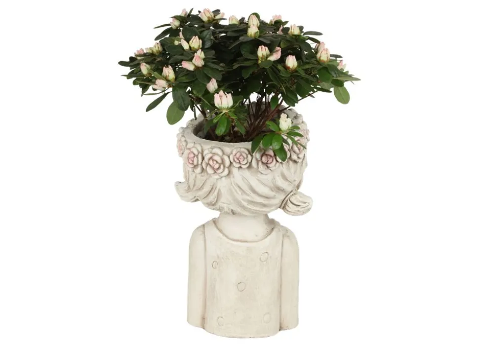 Blumentopf Madchen Mit Blumenkranz Design 1