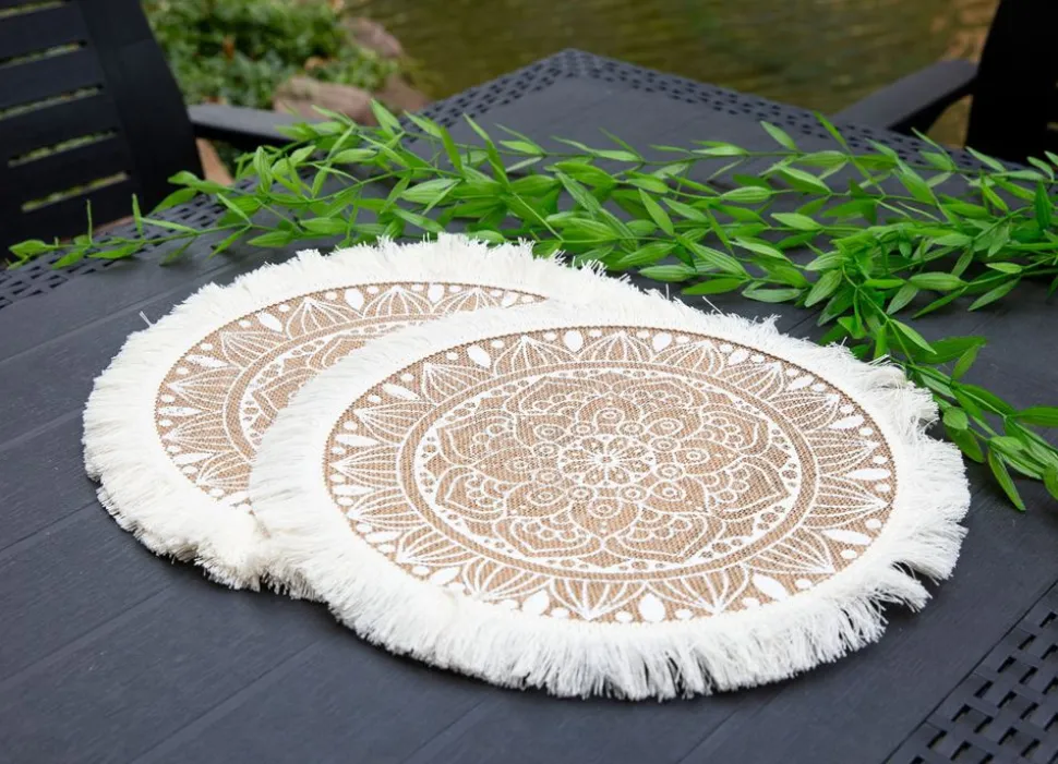 Boho-Platzset Aus Jute Mit Fransen 38Cm