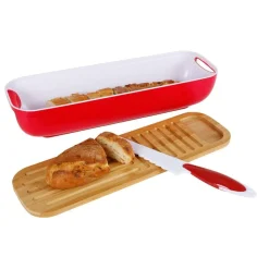 Brotkasten-Set Mit Schneidebrett & Brotmesser