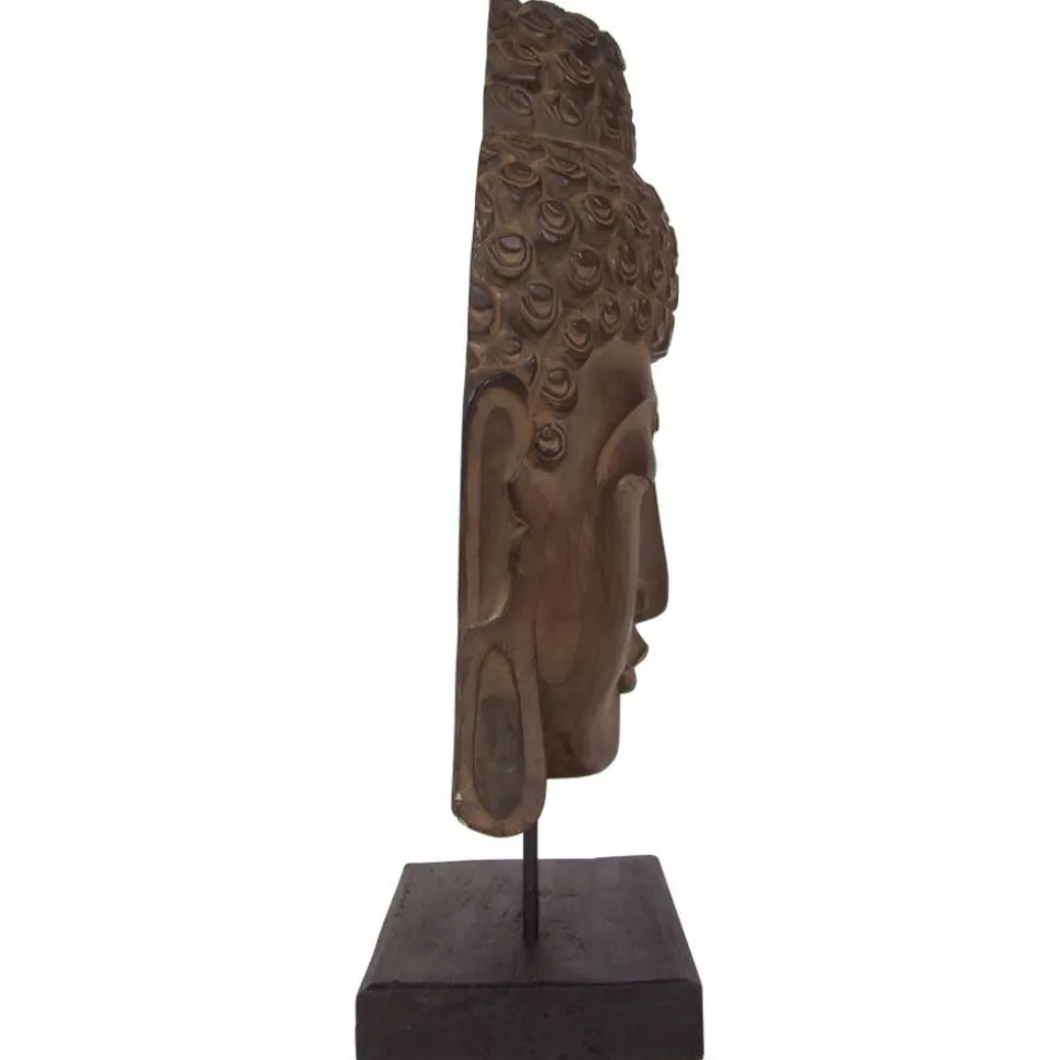 Buddha-Maske Aus Albesia-Holz 65Cm