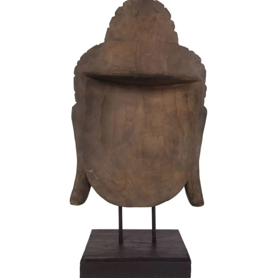 Buddha-Maske Aus Albesia-Holz 65Cm