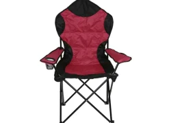 Camping-Klappsessel Deluxe Bordeaux/Schwarz