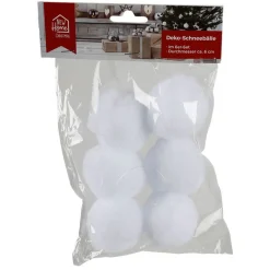 Deko-Anhanger Schneeballe 6Er-Set