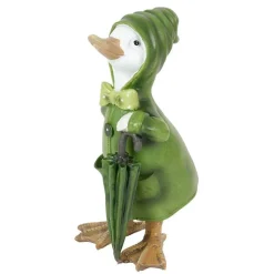Deko-Ente Mit Regencape & Schirm
