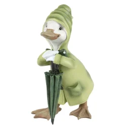 Deko-Ente Mit Regencape & Schirm