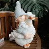 Dekofigur Junge Mit Gans 28X52X22Cm
