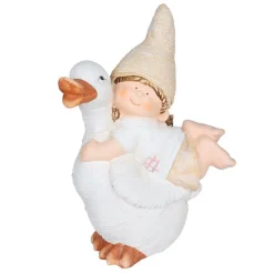 Dekofigur Madchen Mit Gans 32X51X20Cm