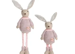 Deko-Hase Mit Teleskopbeinen 70Cm Rosa