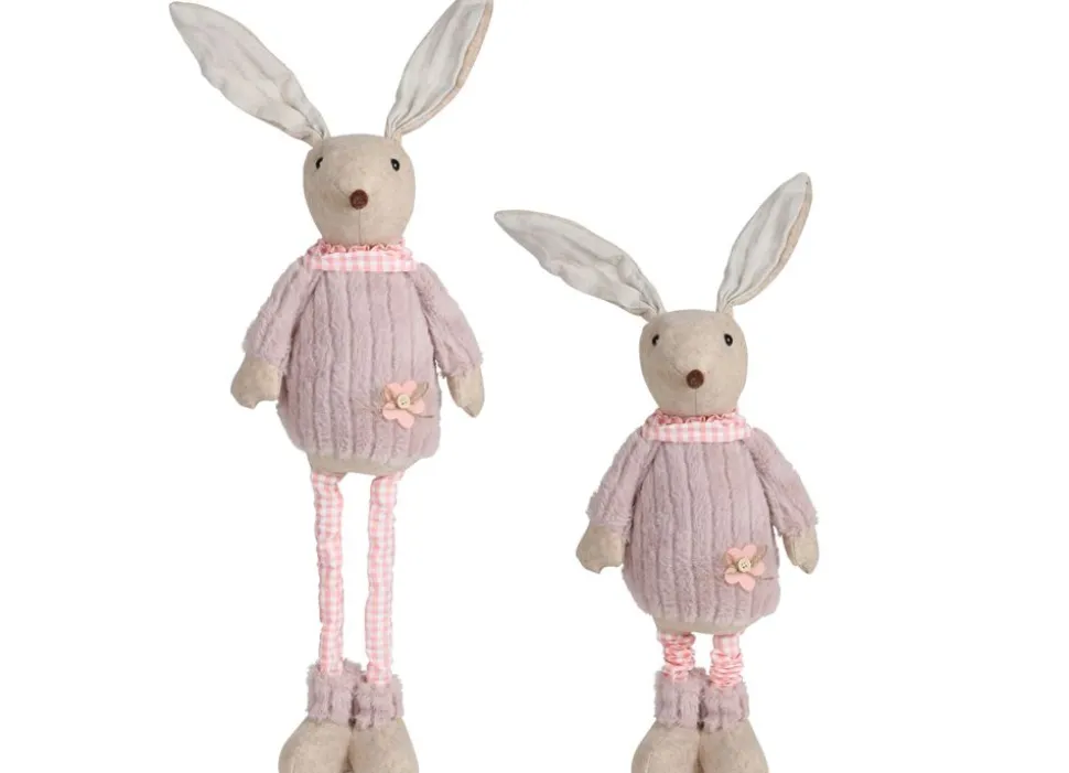 Deko-Hase Mit Teleskopbeinen 70Cm Rosa