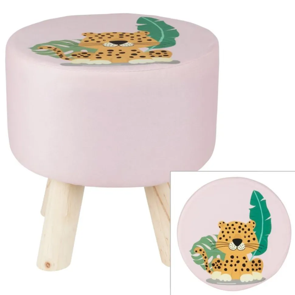 Deko-Hocker Leopard Mit 4 Beinen 28X30Cm