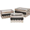 Deko-Holzboxen-Set Mit Metall 3-Teilig