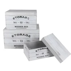 Deko-Holzkisten Storage 3Er-Set