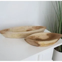 Deko-Holzschale Kano Aus Teak 38,5X13X5,5Cm