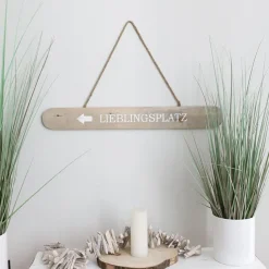 Deko-Holzschild Lieblingsplatz 78Cm
