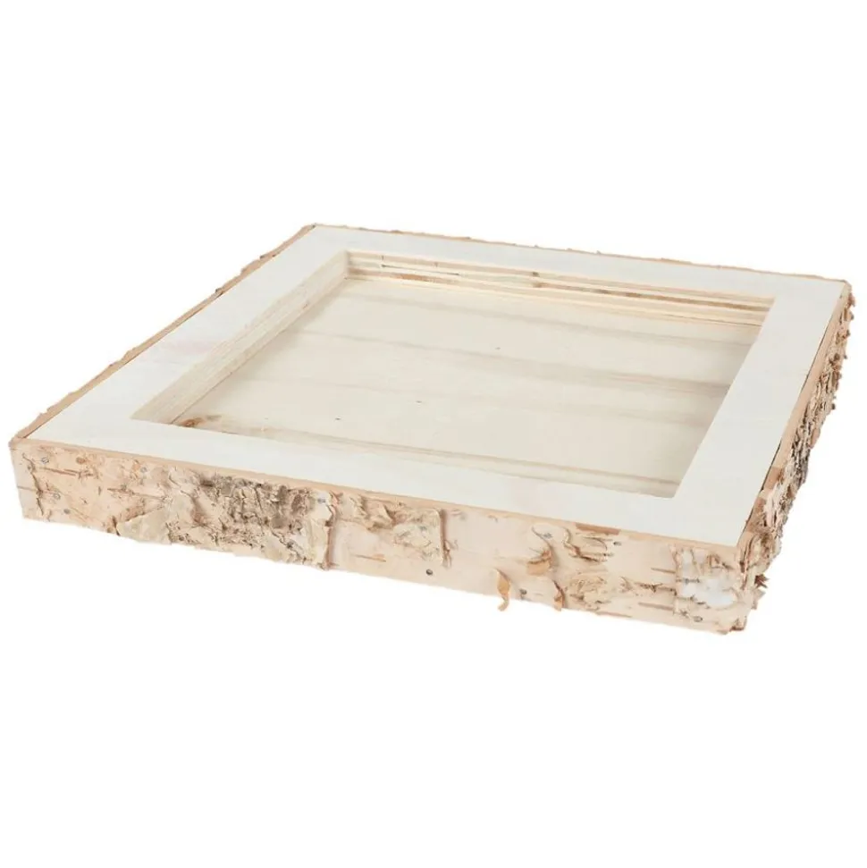 Deko-Holztablett Quadrat 20X20Cm